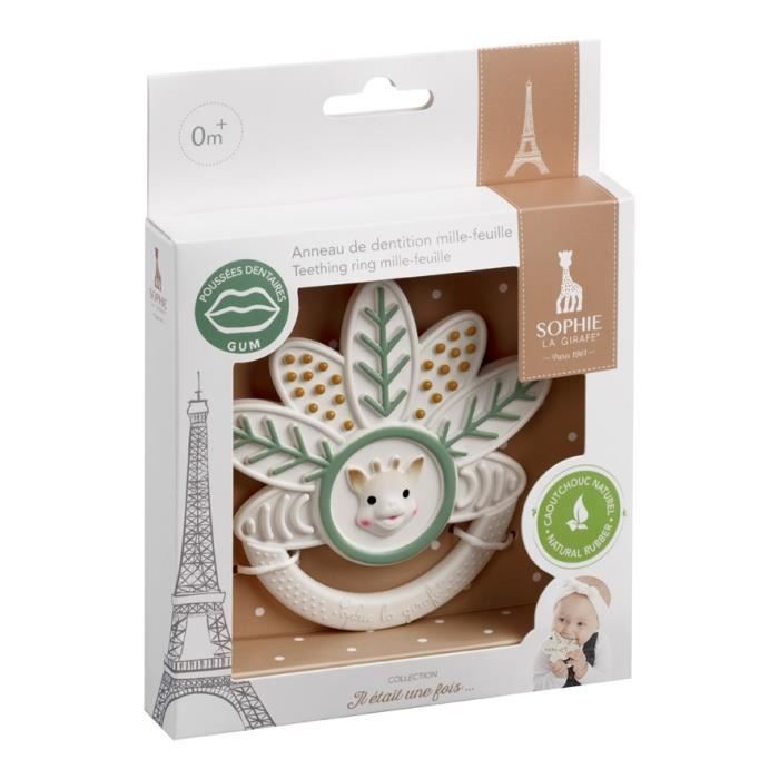 Natural Rubber Teething Toy with Soft Parts and Varied Textures for Soothing Teething Pain