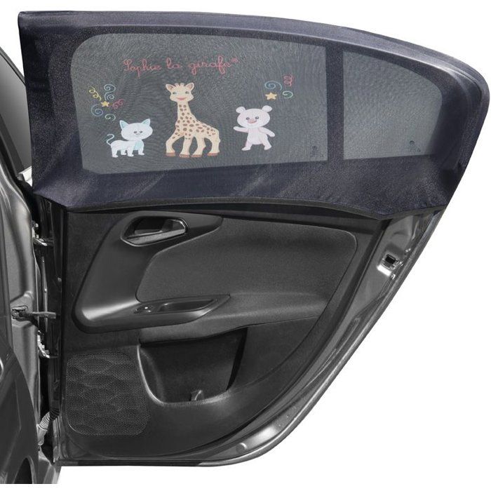 SOPHIE THE GIRAFFE Car Sunshades Set of 2 - Universal - Washable