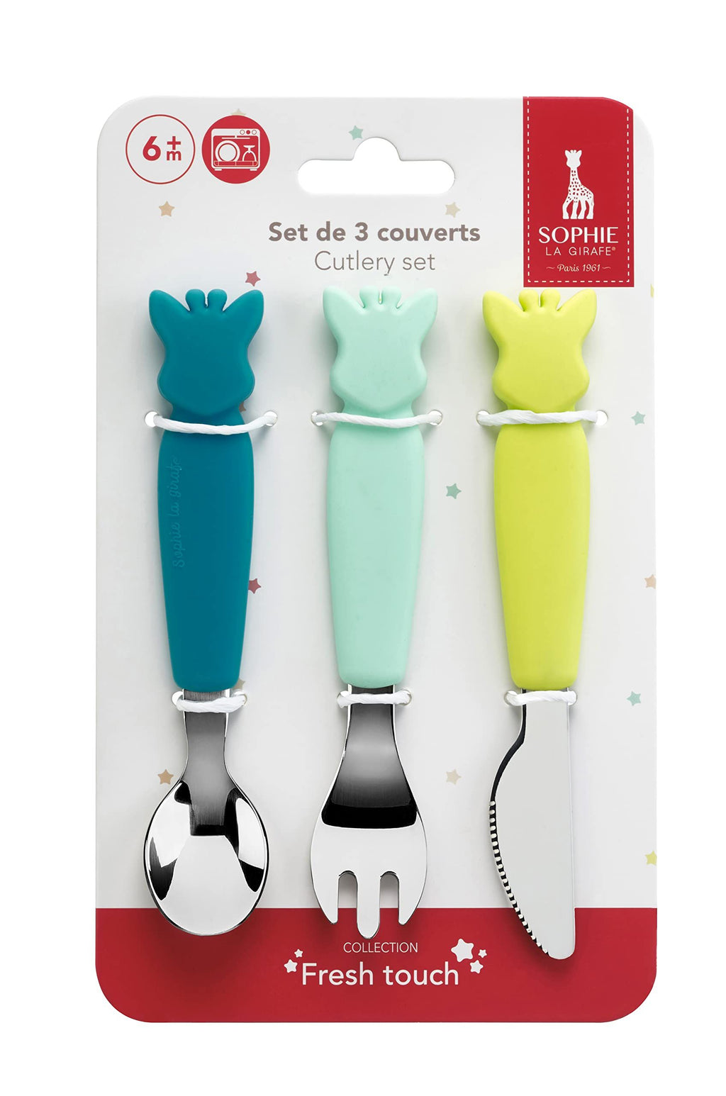 Sophie the Giraffe Cutlery Set - Silicone - 3 Pieces