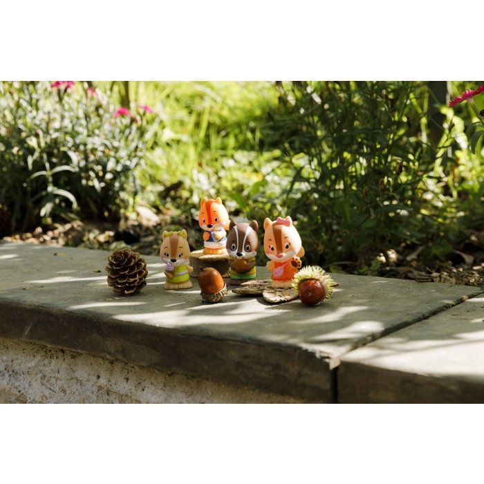 SOPHIE THE GIRAFFE - Klorofil Figurines Set of 4 Simon Family Squirrels