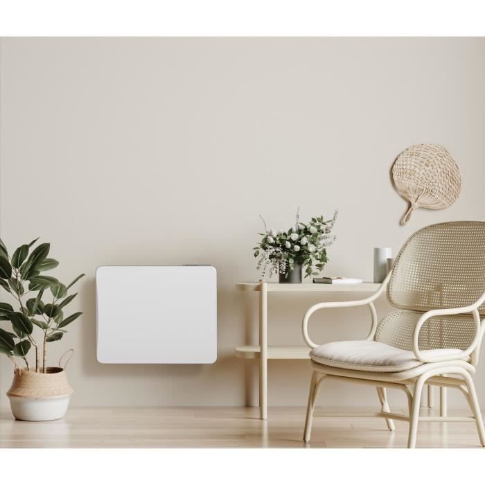 WARM TECH Electric Inertia Radiator - 1000W - Ceramic - 230V - Up to 40m³ - White