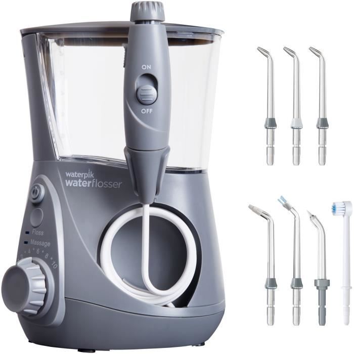 Waterpik WP-667 Ultra Professional Water Flosser - Gray - 10 Pressure Levels - 7 Nozzles Included