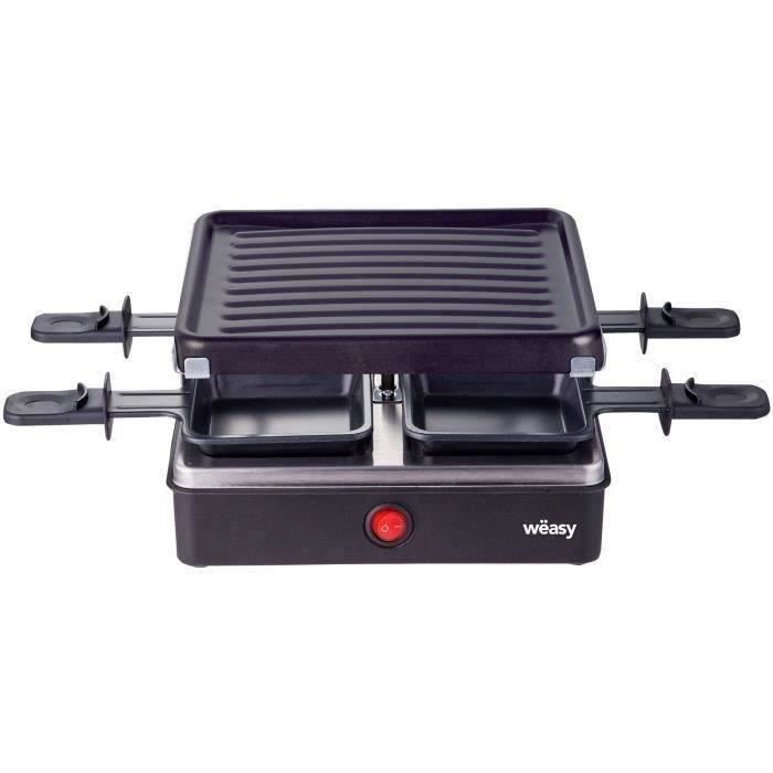 WEASY Raclette Grill - 600W - Serves Up to 4 People - Non-Stick Coating LUGA40