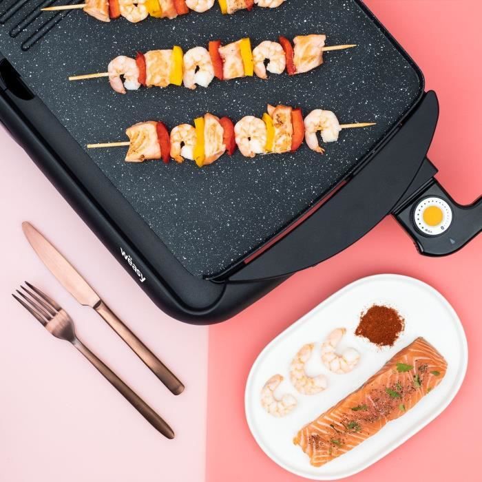 WEASY Plancha - STO52 - 2000W - 52x27cm Non-stick Cooking Surface