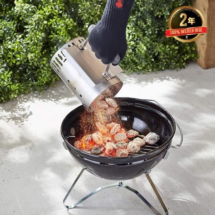Weber - Kitchen Chimney Starter - Smokey Joe - Stainless Steel - Grey