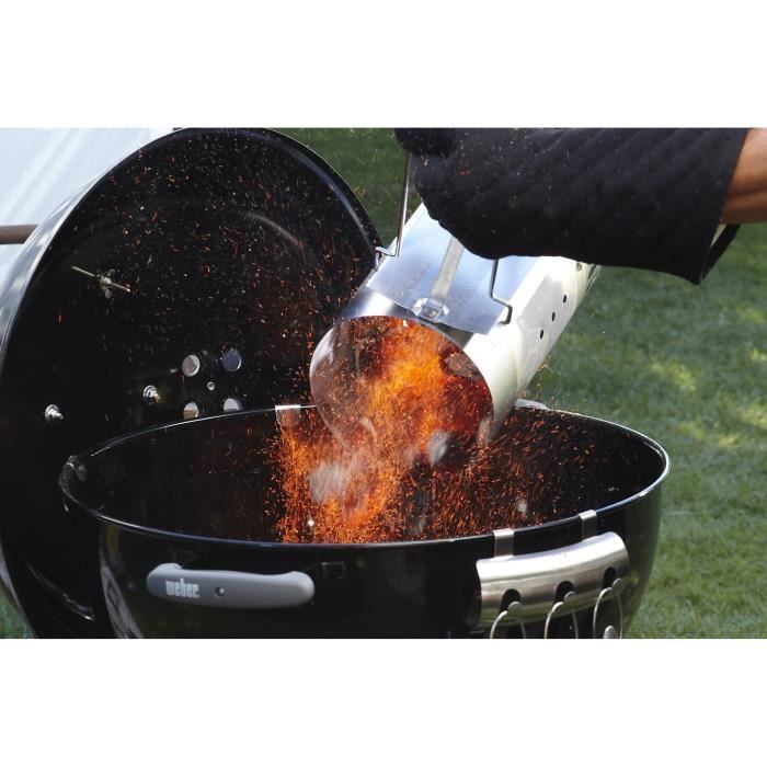 Cheminée d'allumage pour barbecue a charbon - WEBER - Rapidfire - Poids 2,18 kg - Dimensions 32x19x30,5 cm