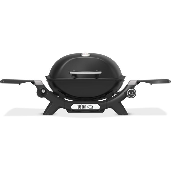 Weber Q1200N Gas Barbecue - 2.94 kW - 1 Stainless Steel Burner - Two Side Shelves - Black 2.94kW