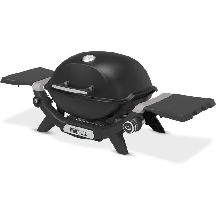 Weber Q1200N Gas Barbecue - 2.94 kW - 1 Stainless Steel Burner - Two Side Shelves - Black 2.94kW