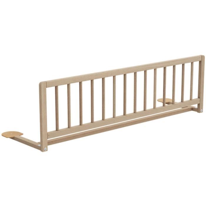 WEBABY Bed Rail SIDO 117 cm - Untreated Beech - Safe for Children 18 Months to 5 Years