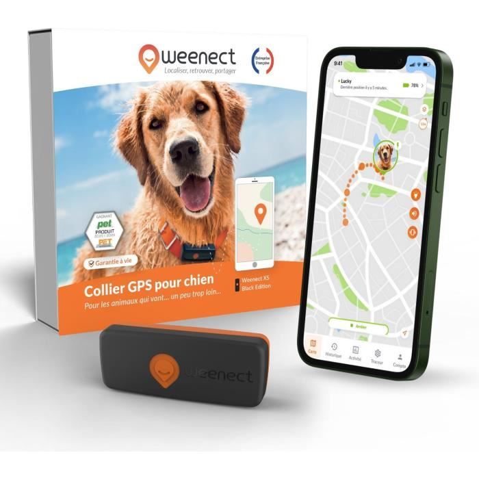 Weenect XS GPS Tracker for Dogs - Black Edition 2023
