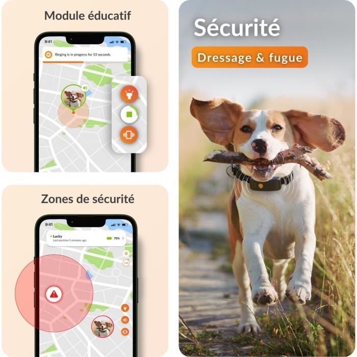WEENECT Dog XT GPS Collar - XL Antenna - Waterproof - Julius-K9 - Orange