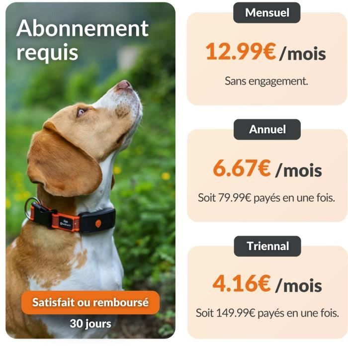 WEENECT Dog XT GPS Collar - XL Antenna - Waterproof - Julius-K9 - Black