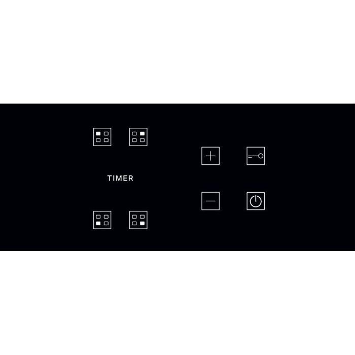 WHIRLPOOL AKT8090NE Ceramic Hob - 4 Zones - 6200W - W58 x D51cm - Black