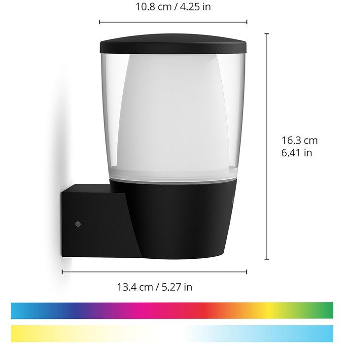 WIZ ELPAS Wall Light - Connected - Outdoor - Black