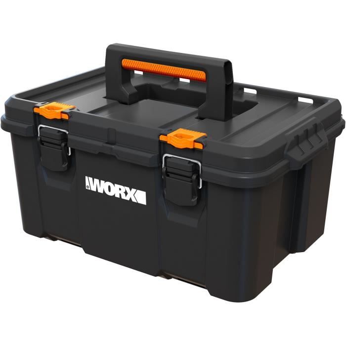 WORX BY KETER Toolbox - STACK N ROLL - 48 x 33 x 26 cm - Black