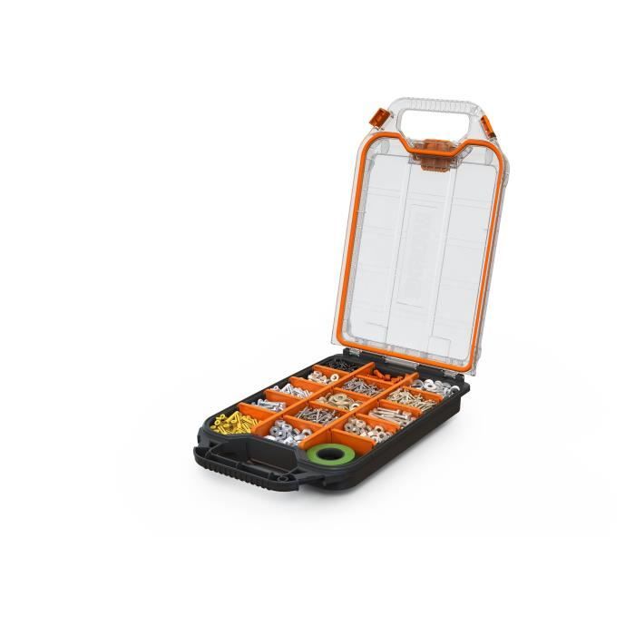 WORX BY KETER Half Organizer - STACK N ROLL - 33 x 24 x 8 cm - Black
