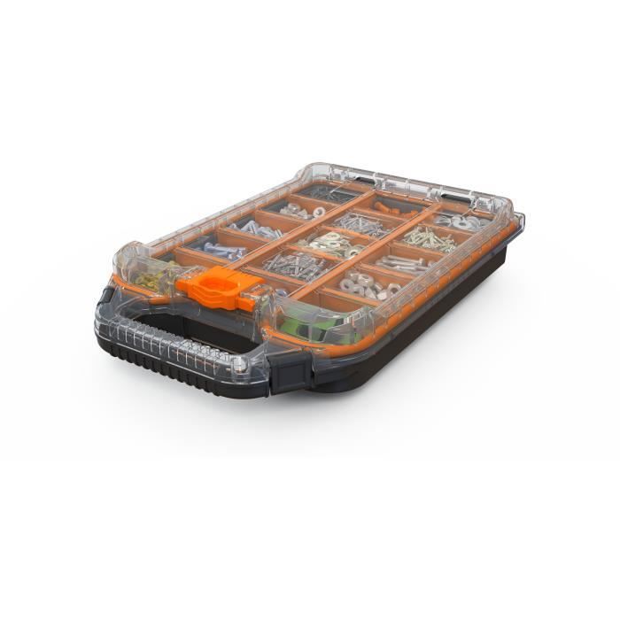 WORX BY KETER Half Organizer - STACK N ROLL - 33 x 24 x 8 cm - Black