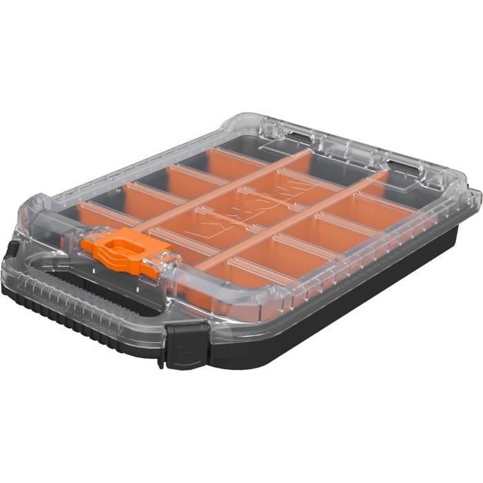 WORX BY KETER Half Organizer - STACK N ROLL - 33 x 24 x 8 cm - Black