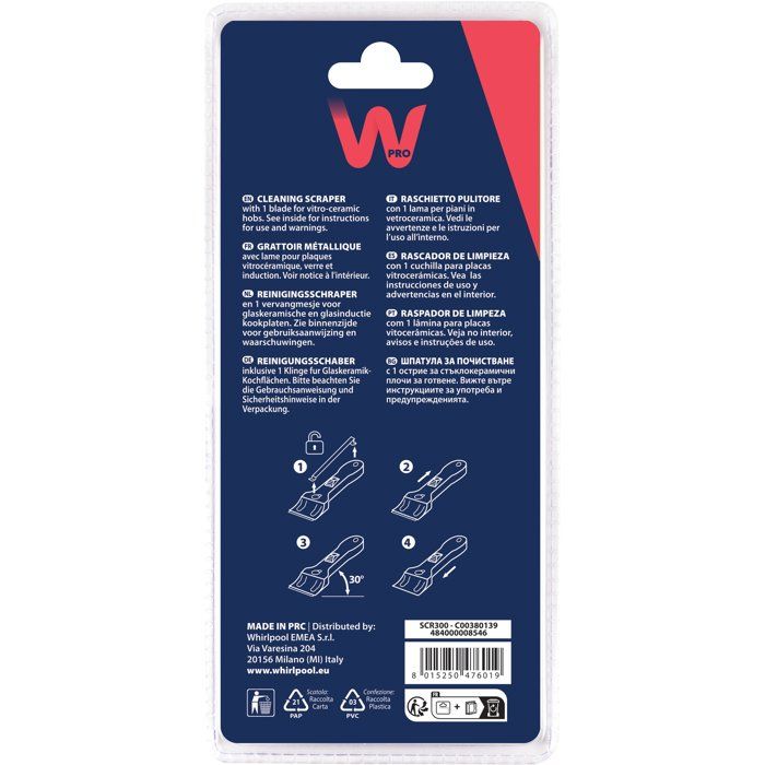 WPRO SCR300 SCRAPER FOR CERAMIC PLATE / GLASS