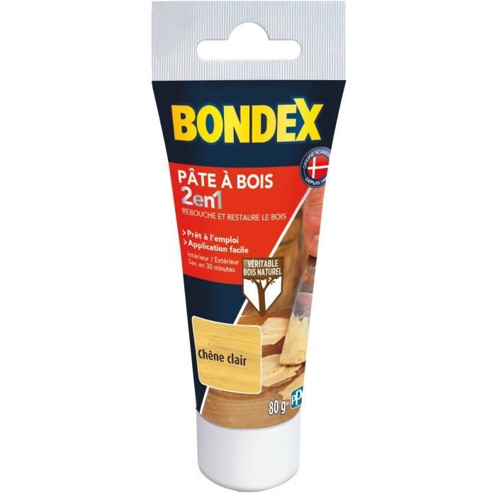 BONDEX 2-in-1 Wood Filler - Light Oak - 80 g