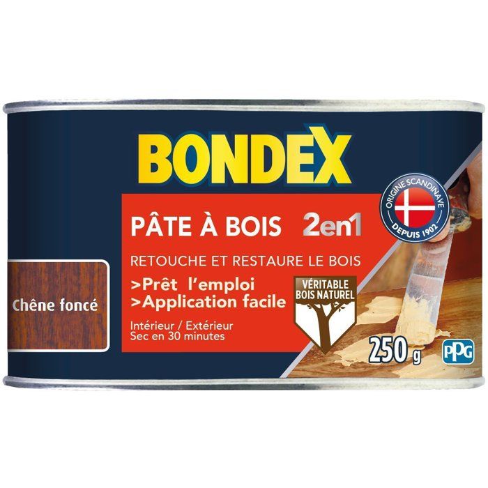 BONDEX 2-in-1 Dark Oak Wood Filler - 250 g - Ready to Use