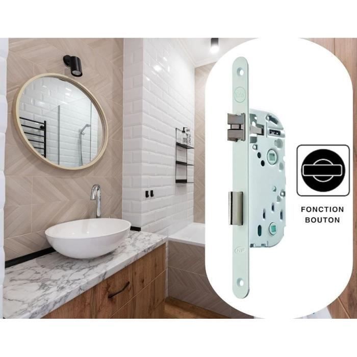 YALE Mortise Lock with Deadbolt - Y73R-A40/B/SC - 40 mm Backset, 135 mm Case - NF Level 2 Certified - White, Strike Plate Included