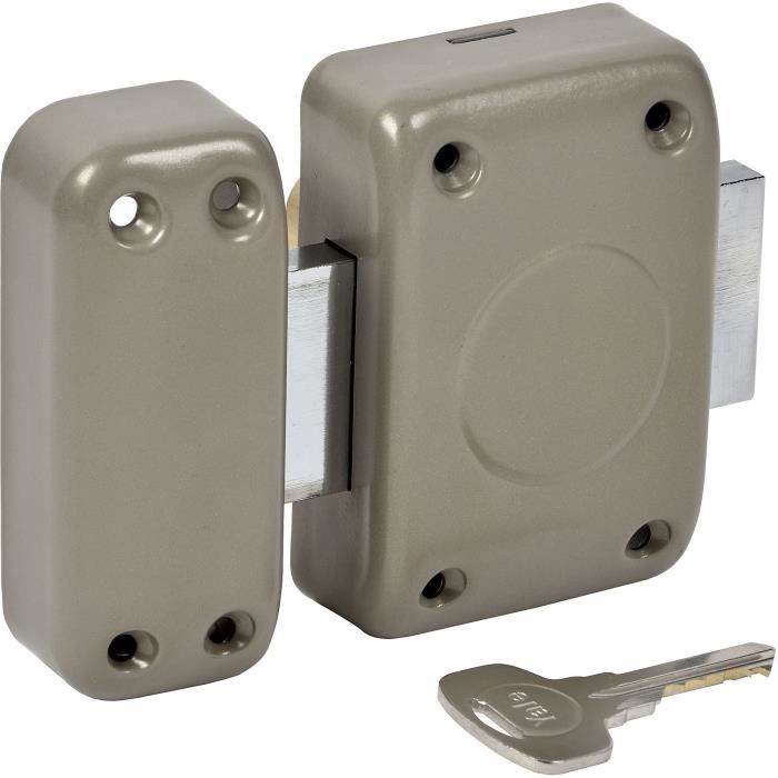 YALE YV25C-35 Cellar Lock - 5-Pin Cylinder, 23 mm Diameter - 4 Keys - Beige