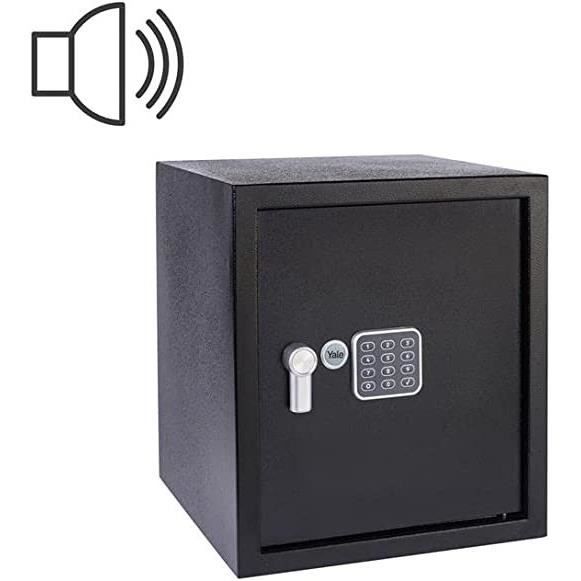 Yale Electronic Safe with Alarm - Programmable 3 to 8 Digit Code - Large 40 L - YEC/390/DB2