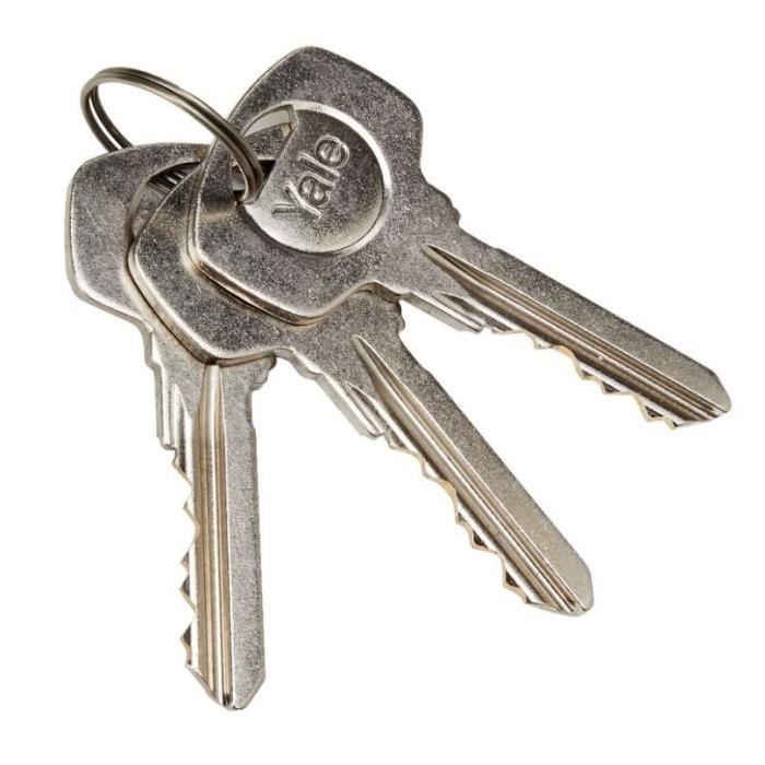 YALE Half Cylinder Lock - YC500+ - 30x10 mm - 5 Pins - 3 Keys - Nickel Plated