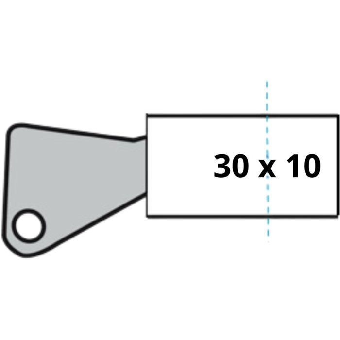YALE Half Cylinder Lock - YC500+ - 30x10 mm - 5 Pins - 3 Keys - Nickel Plated
