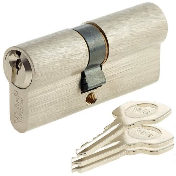 YALE Cylinder YC500+ 40x50 mm Nickel-Plated - 5 Pins - 3 Keys