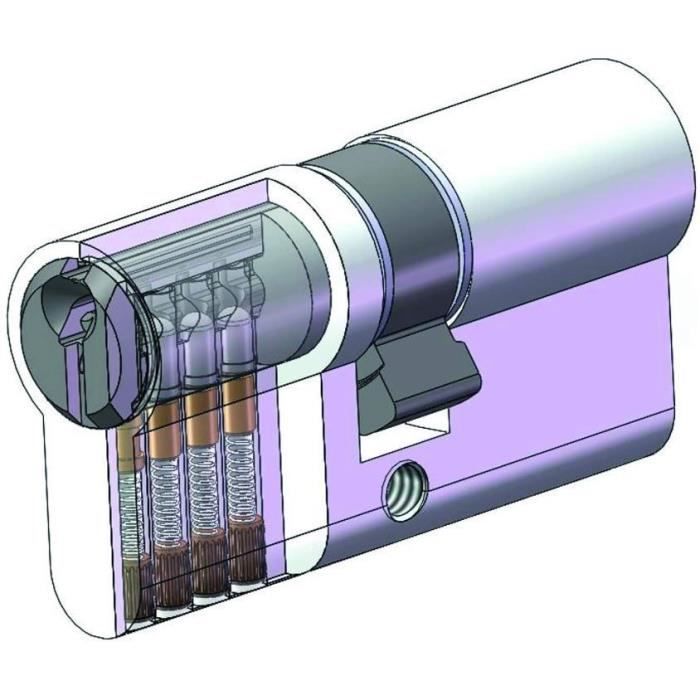 YALE Cylinder YC500+ 40x50 mm Nickel-Plated - 5 Pins - 3 Keys