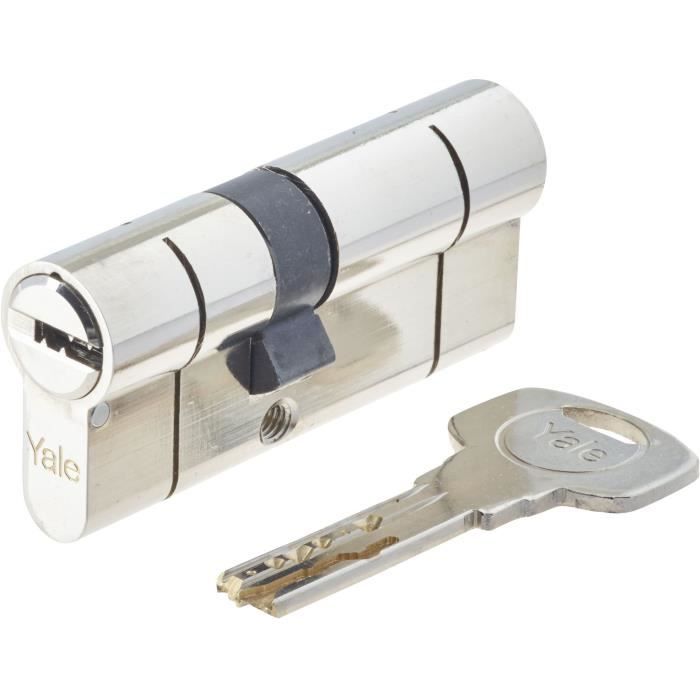 YALE 2100 Series High Security Cylinder - 30x40 mm - Nickel Plated - 5 Keys