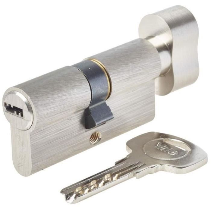YALE Cylinder Lock with Knob - YC1000+ - 30x30 mm - 6 Pins - 4 Reversible Keys