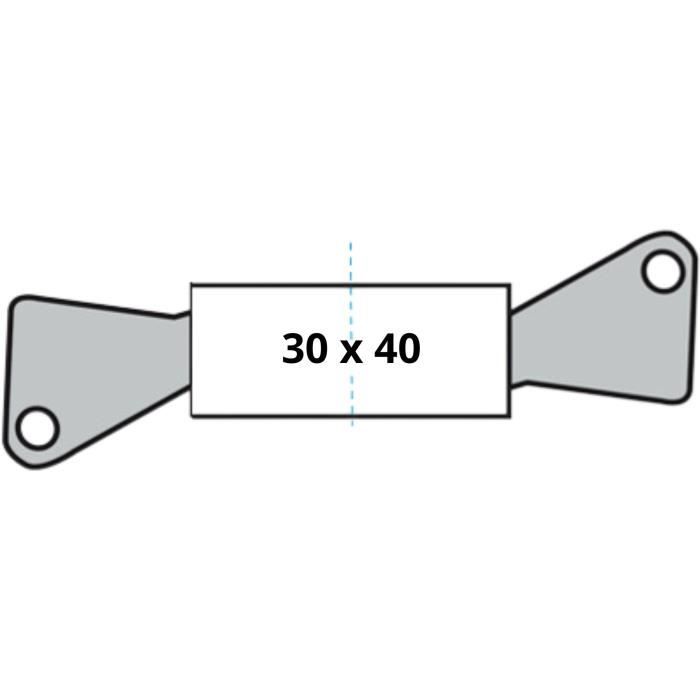 YALE Cylinder YC1000+ 30x40 mm Nickel-Plated - 6 Pins - 4 Reversible Keys