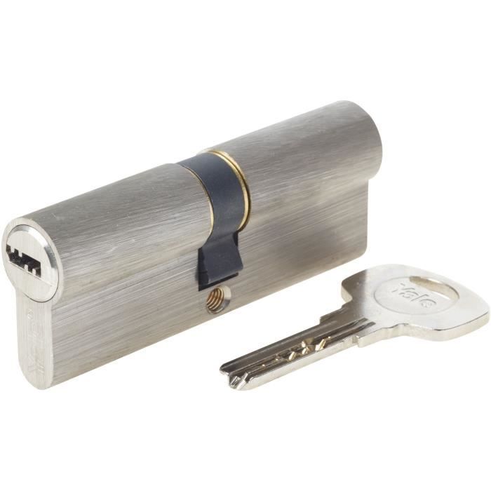 YALE Cylinder 1000+ Series 40x40 mm Nickel-Plated - 6 Pins - Anti-Drilling