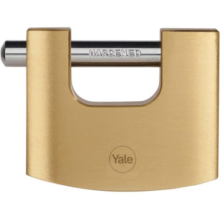 YALE Y114B/70/113/1 Brass Security Padlock - Hardened Steel Shackle - 3 Keys