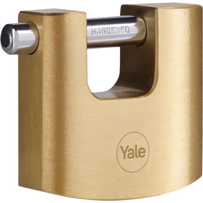 YALE Y114B/70/113/1 Brass Security Padlock - Hardened Steel Shackle - 3 Keys