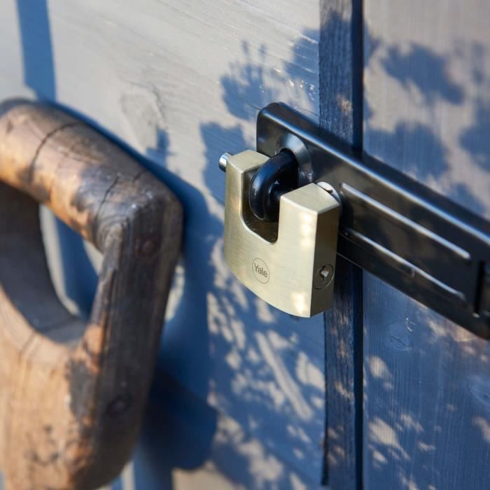 YALE Y114B/70/113/1 Brass Security Padlock - Hardened Steel Shackle - 3 Keys