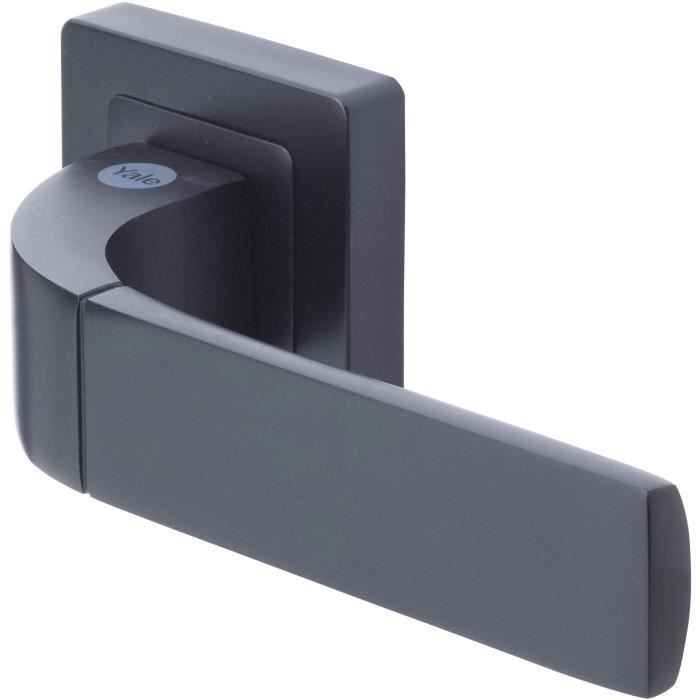 YALE - YPP7-B-PC 7 mm Square Door Handle, Black - YALE Bologna Model - Keyhole