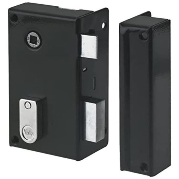 YALE Surface-Mounted Vertical Mortise Lock - YAV36D - Khaki, 2 Keys Supplied - Right-Hand Version - Interior Door