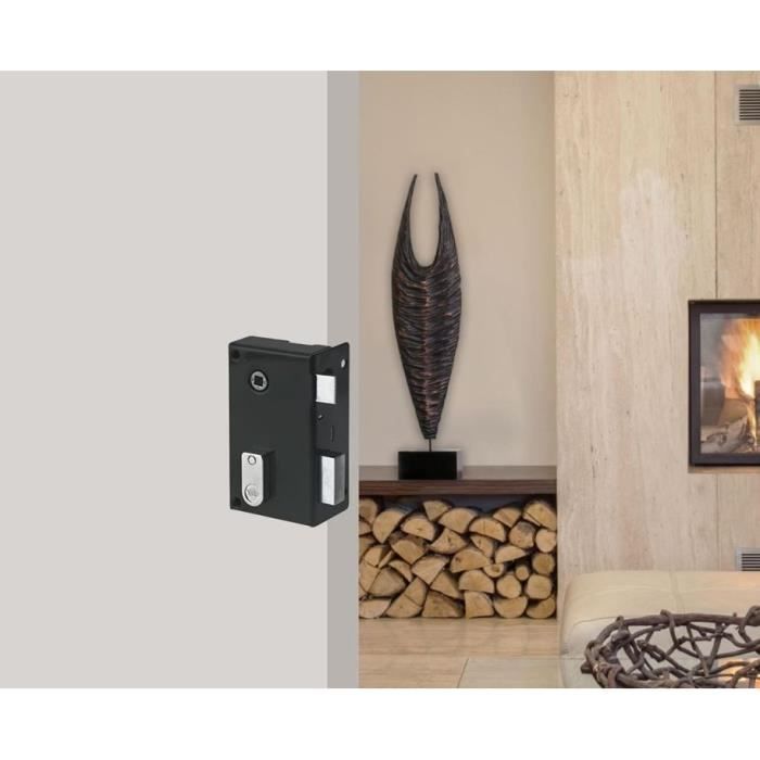 YALE Surface-Mounted Vertical Mortise Lock - YAV36D - Khaki, 2 Keys Supplied - Right-Hand Version - Interior Door