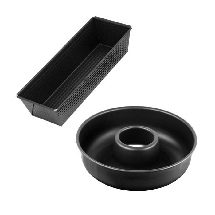ZENKER Cake and Savarin Mold Set - Black Metallic - 30.5 x 11.5 cm and 28 cm