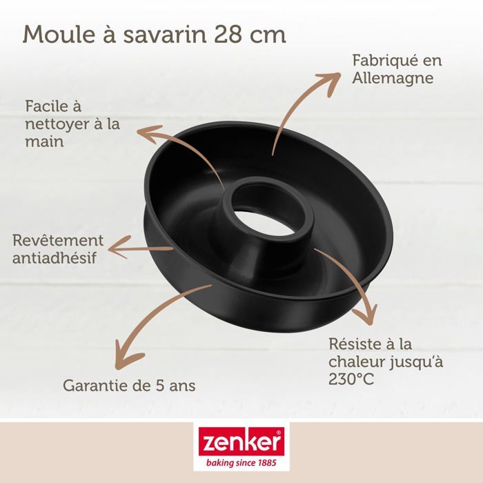 ZENKER Cake and Savarin Mold Set - Black Metallic - 30.5 x 11.5 cm and 28 cm