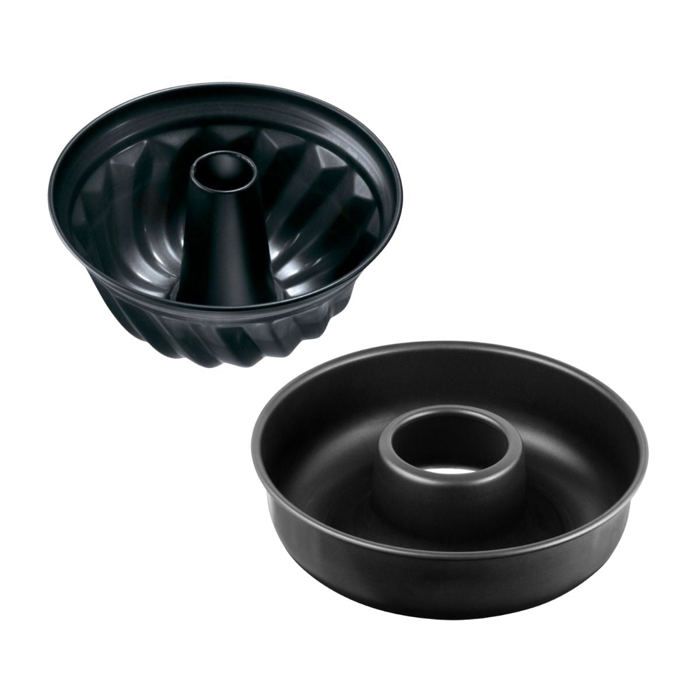 Zenker Kuglof Mold and Savarin Mold Set - Black Metallic - 25 and 28 cm