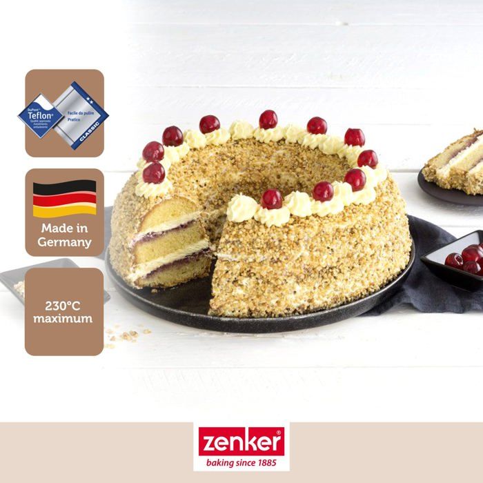 Zenker Kuglof Mold and Savarin Mold Set - Black Metallic - 25 and 28 cm