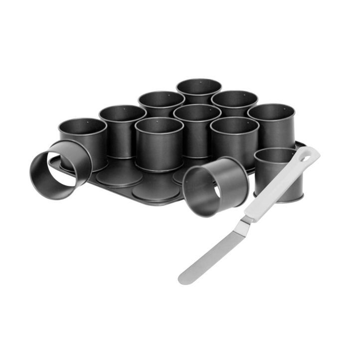 Zenker Mini Cake Baking Sheet and Icing Spatula - Black Metallic