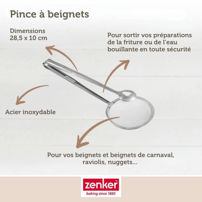 ZENKER Bain-Marie Service and Frying Tongs for Doughnuts - Smart Pastry
