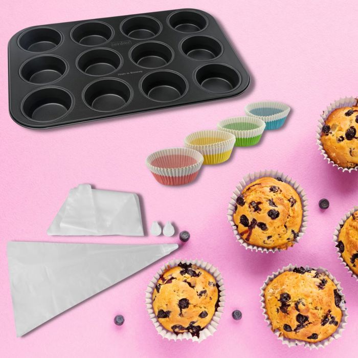Zenker Muffin and Cupcake Baking Set 12-Cavity Mold 12er-Form 100er-Packung