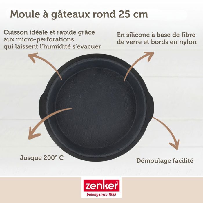 ZENKER Springform Pan - Ø 25 cm - Fiberglass Silicone - Black